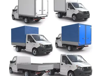 Gazelle Next lorry lowpoly Low-poly 3D model