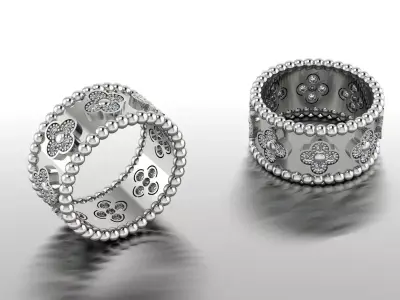 Brand Jewelry Ring Gold  3D print model