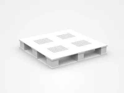 Industrial Metal Tray For Heavy Parts 3D model