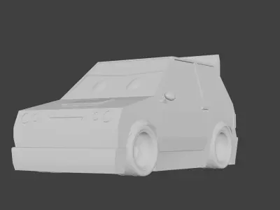 Rigged Low-Poly Car Model  Low-poly 3D model