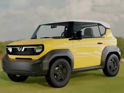 VinFast VF3 2025 3D Model Latest Official Version Low-poly 3D model