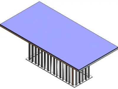TABLE rectangular 3D model