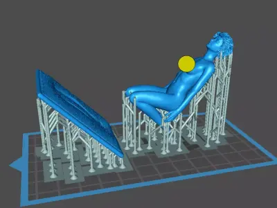 Yoga Girl in Relaxing Pose 3D print model