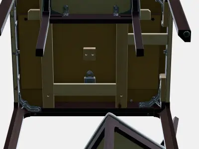 EKEDALEN - EKEDALEN Table and 2 chairs 1 Low-poly 3D model