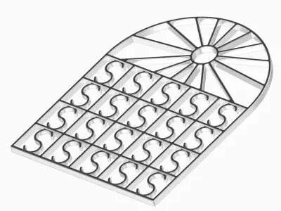 Premium Arch Window Grill 3D print model