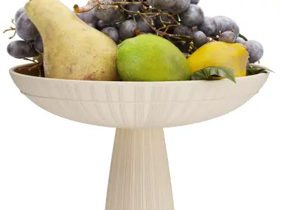 bowl of tropical fruits 15 3D model