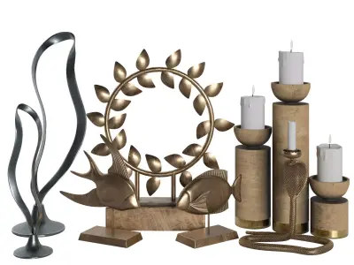 Decorative set 12 3D model 4