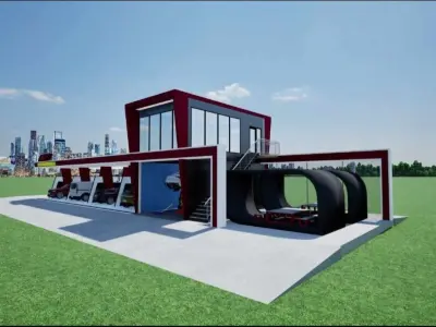 Modern Car Wash 3D Render with Full PDF Guide and HD Videos 3D model