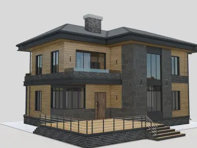 Russia Modern House 3D model