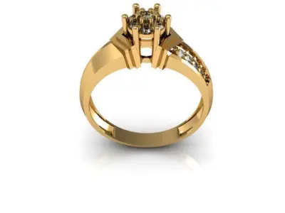 daimond ring 3D print model