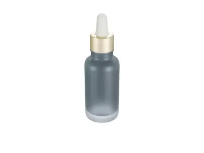 Luxury Frosted Cosmetic Dropper Bottle Serum Oil  3D model