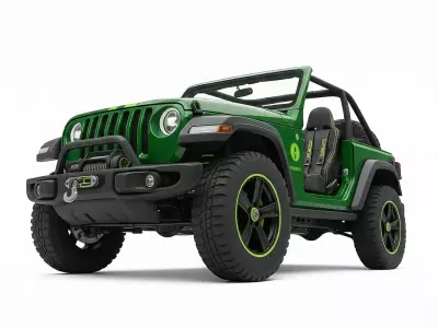 Jeep Wrangler Off Road Concept Low-poly 3D model