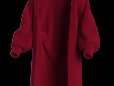 Plush cardigan 3D model