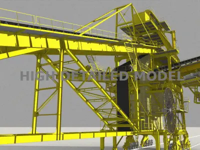 Stacker mining equipment 3D model
