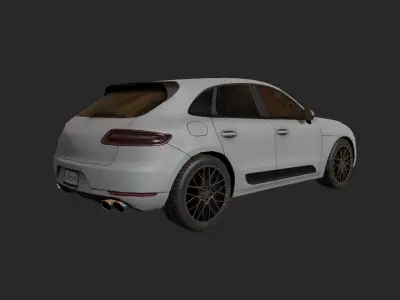 Low Poly Car 5 porsche macan Low-poly 3D model
