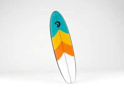 Funboard Surfboard 3D model