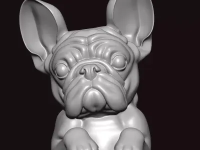 french bull dog body 3D model