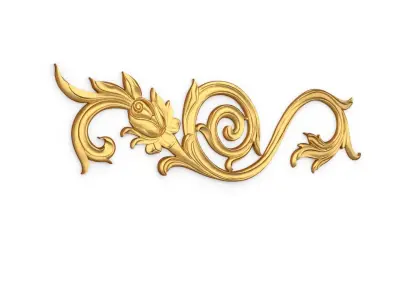 Classic carved decor ornament 405 3D model