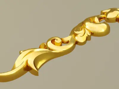 Pattern molding 3d model Low-poly 3D model