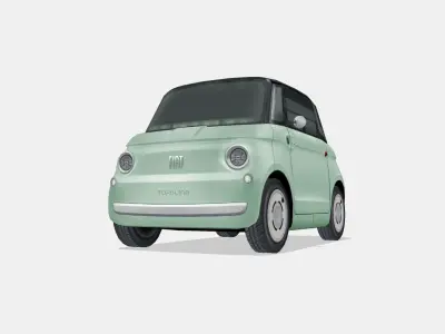 Fiat Topolino 2024 Low-poly 3D model
