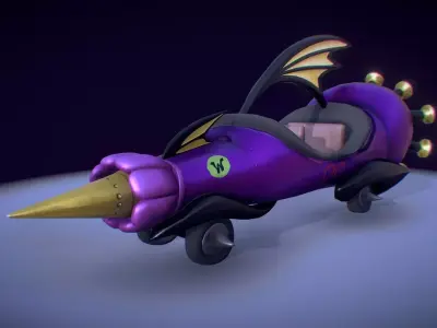Wacky Races - The Mean Machine Low-poly 3D model