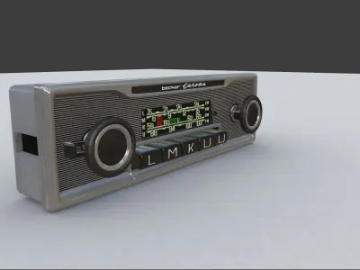 Vintage Car Stereo 3D model