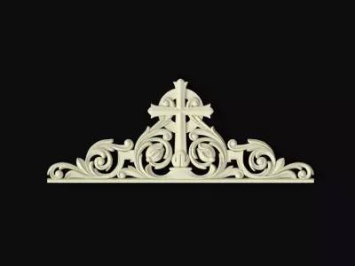 Central decor ornament for furniture 3D model 606