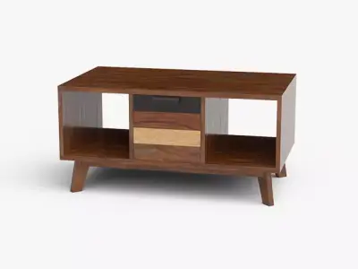 Monet Coffee Table Teak wood Low-poly 3D model