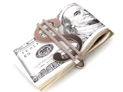 money holder dollars 3D model