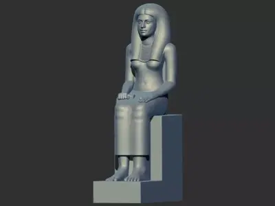Statue of Lady Sennuwy Pharaoh 3d printable model 3D print model