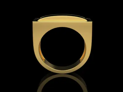 Enamel signet ring model 1008 3D print model
