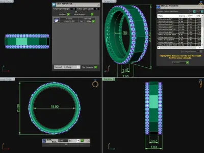 Diamond Jewelry Ring 3D print model 3D print model