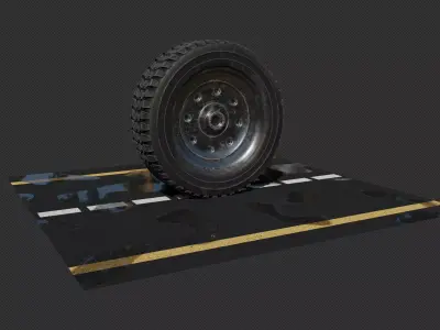 Car Tire with 4k textures free to use  Free 3D model
