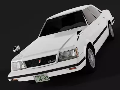 Toyota Mark II GX61 HARDTOP  Low-poly 3D model