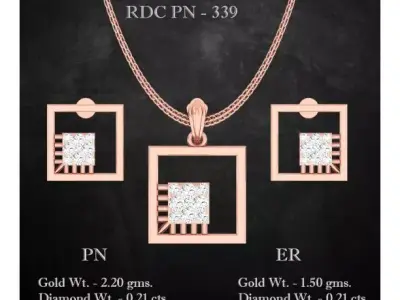 Pendant Earrings combo - 339 3D print model