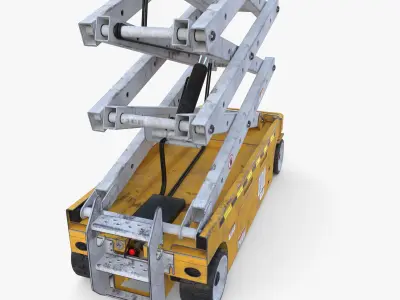Electric Scissor Lift v2 Low-poly 3D model