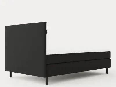 Happy Continental Bed 120x200 Low-poly 3D model