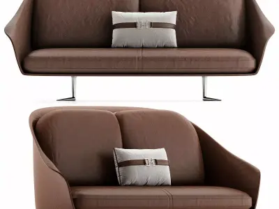 Flexform SVEVA  Sofa low poly 3d model Low-poly 3D model