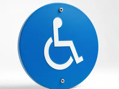 Accessible Sign Model Pack Low-poly 3D model