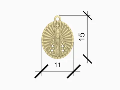 Pingente Nossa senhora aparecida - Pendent Our Lady Stl 3D print model