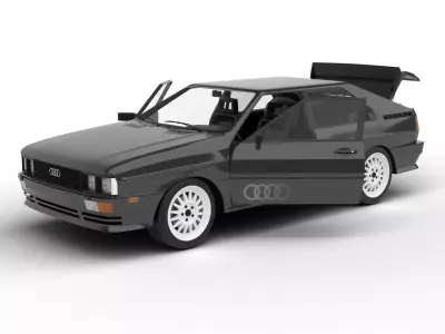 Audi Quattro UR 20v 1980 HQ 3d model 3D model