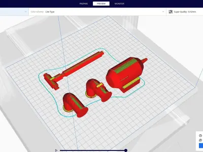 scifi exhaust pipe vessel 3D print model