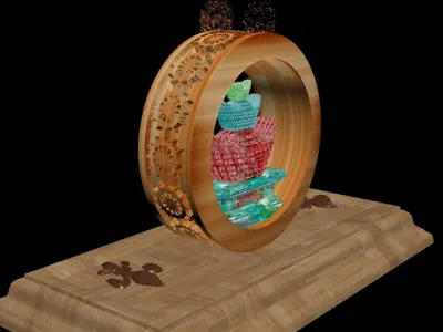 Chinese gold Ingot 3D model