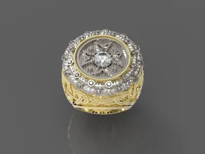 MAN RING MALTIC CROSS N -181 3D print model