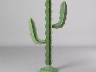 Ransome Metal Cactus Sculpture 3D model