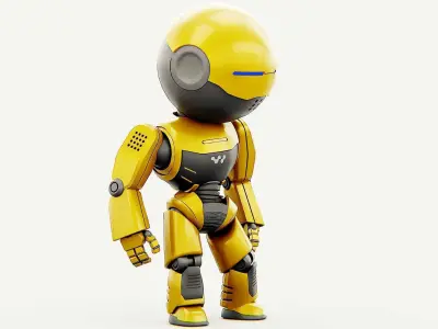 DROID NINO C-2  Rigged for Unreal Engine - Unity - MIXAMO  3D model
