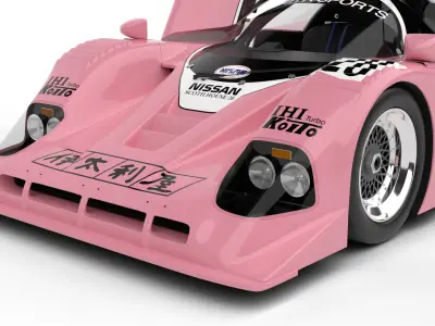 Nissan R90CK Italya Team Racing 1990 HQ 3d model 3D model