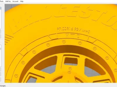 For 3D Printing - Wheel Rim 16 x 7 3D print model