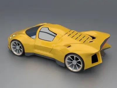 Exanox sportscar concept 3D model