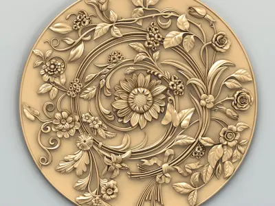 Round rosette 025 3D model